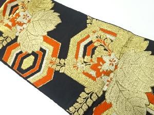 アンティーク　亀甲に桐模様織出し袋帯（材料）